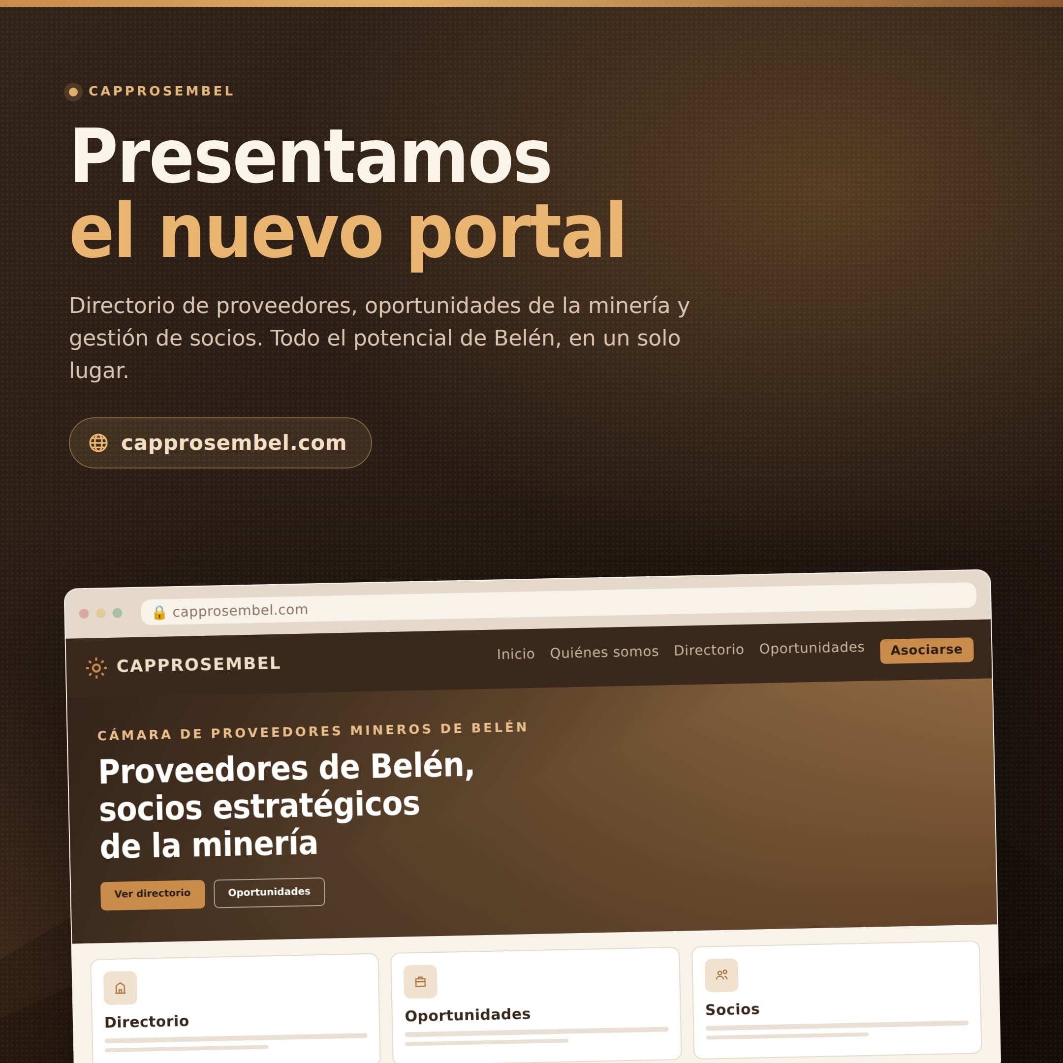 CAPPROSEMBEL presenta su nuevo portal web